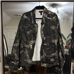 Forever 21 Forest Pattern Shirt Jacket